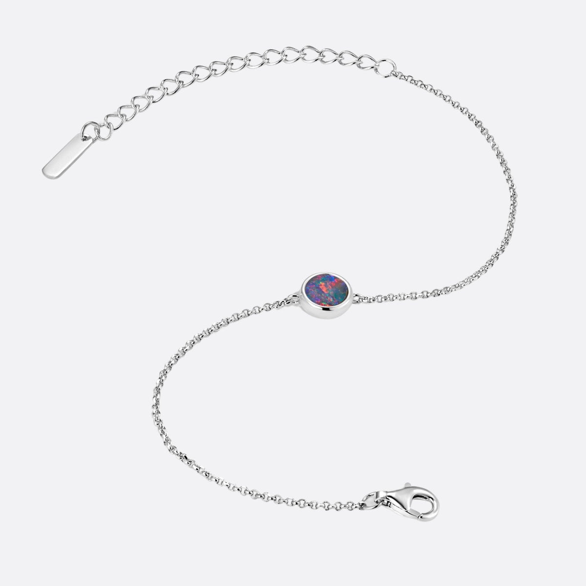 Circle of Colors, bracelet avec opale australienne en argent 925 | Liberty Angels