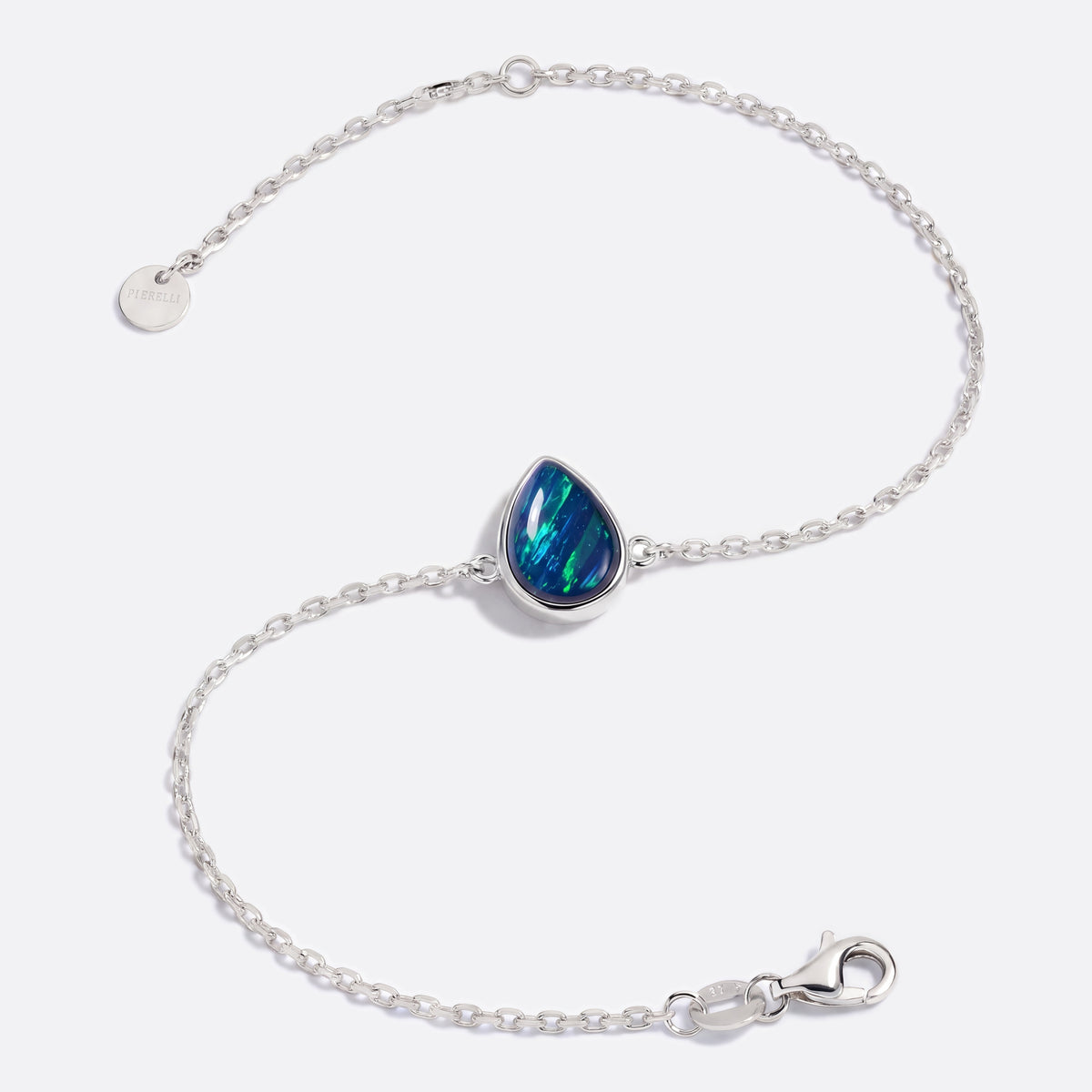 Drop of Flame Armband Silber Schrägansicht